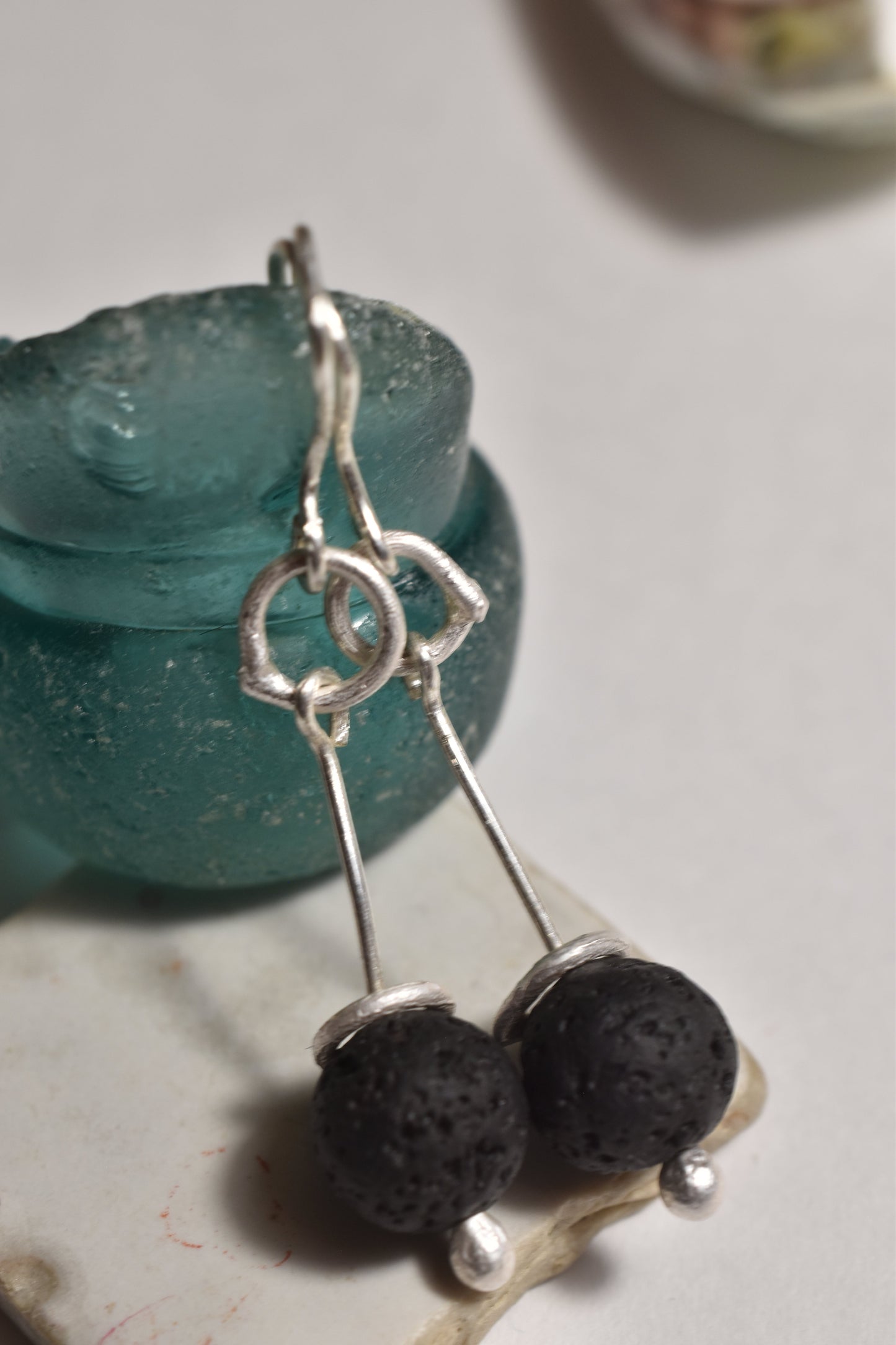 Lava stone earrings