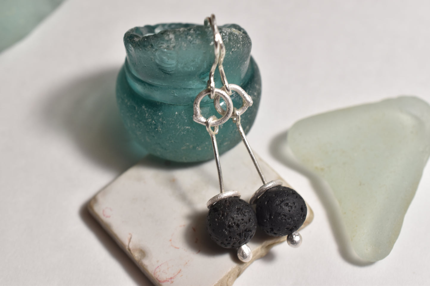 Lava stone earrings