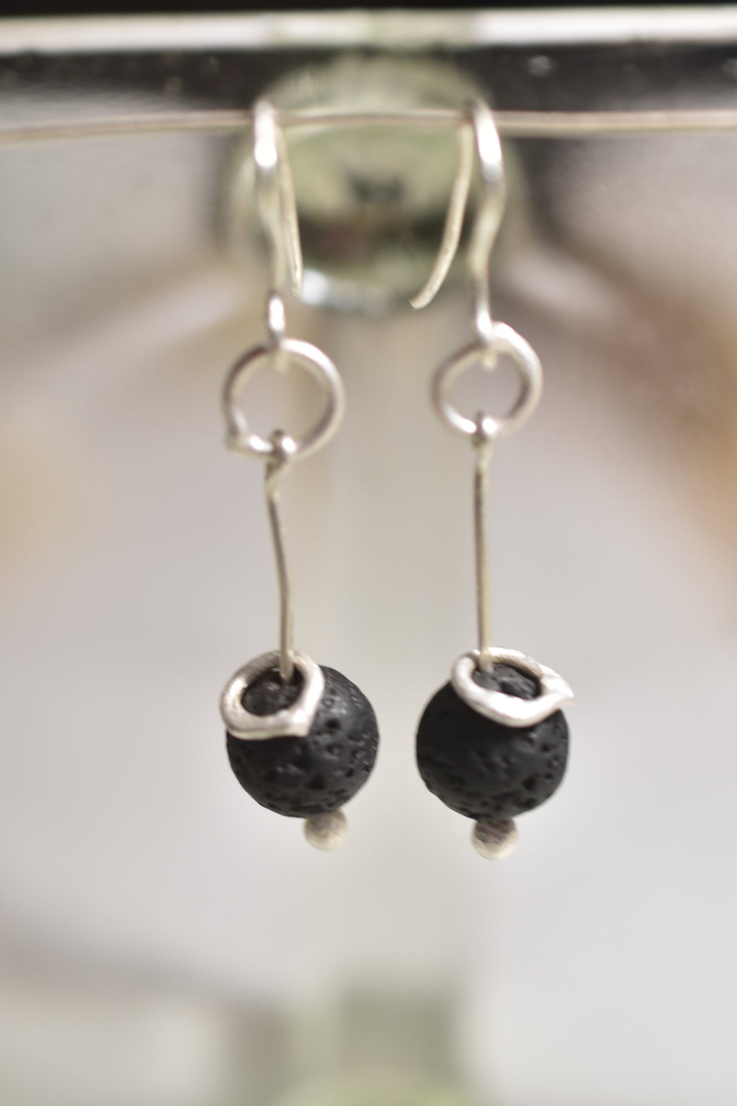 Lava stone earrings