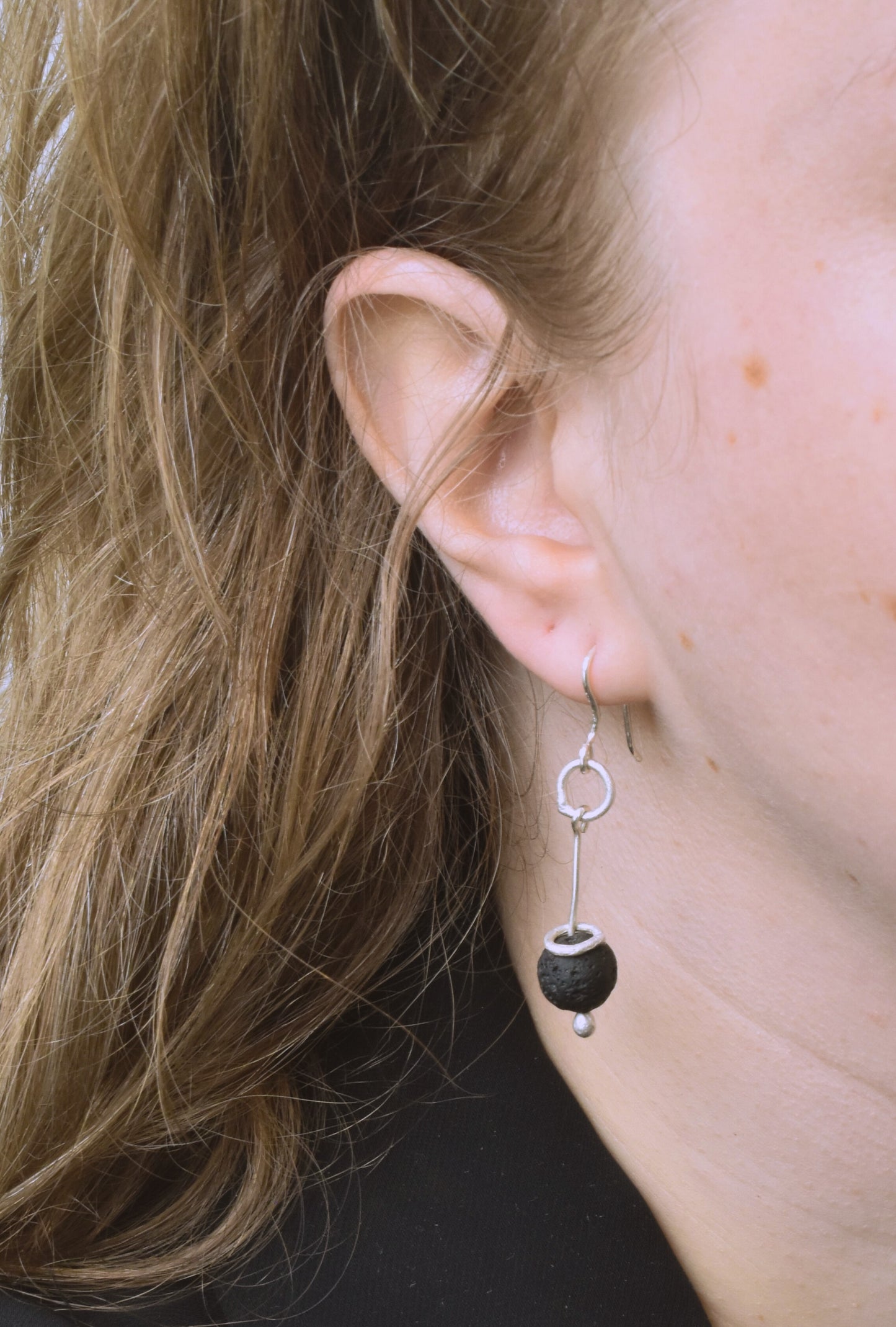 Lava stone earrings