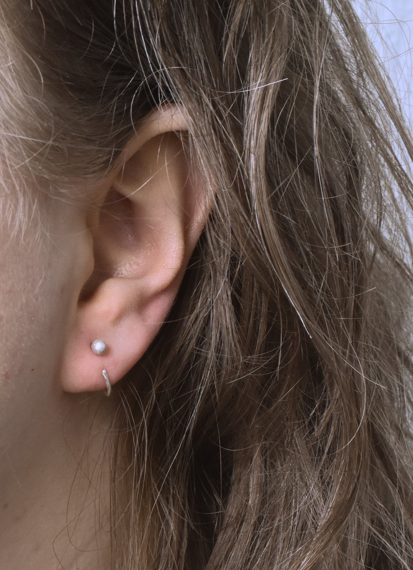 Tiny open hoop earrings
